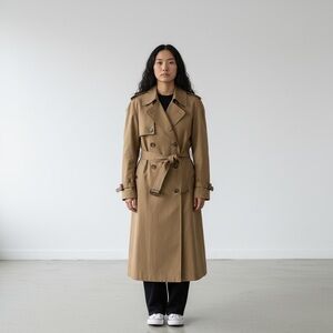 Dior Christian Dior Tan Khaki Vintage Cotton Wool Blend Trench Coat 40R Unisex